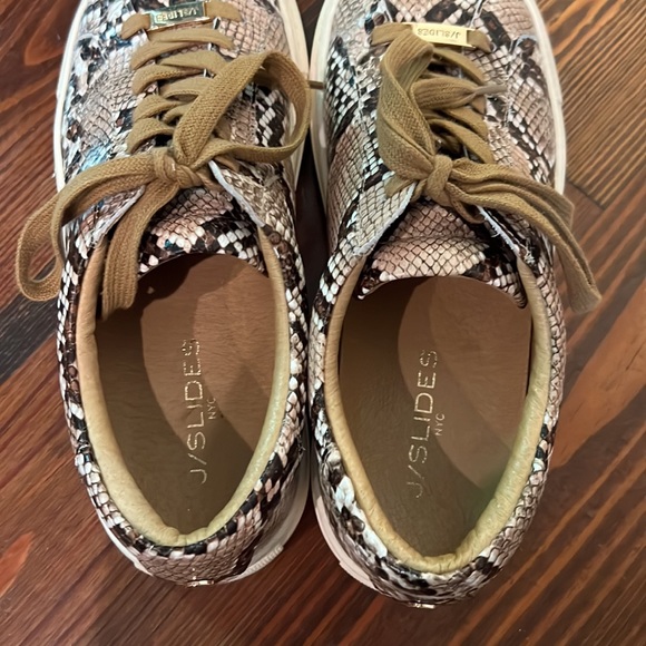 JSlides Embossed Leather Sneakers - Picture 8 of 9